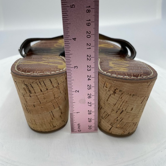 Sam Edelman REID Platform Cork Wedge Slide Sandals 9.5 - Picture 10 of 10